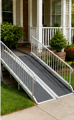 Wheelchair ramp for home and travel